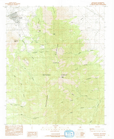 United States Geological Survey Magdalena, NM (1985, 24000-Scale) digital map