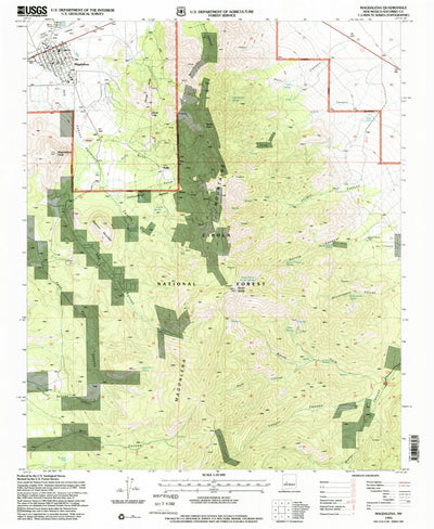 United States Geological Survey Magdalena, NM (1995, 24000-Scale) digital map