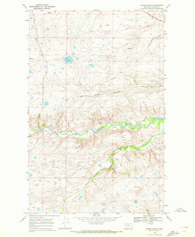 United States Geological Survey Magee Ranch, MT (1968, 24000-Scale) digital map