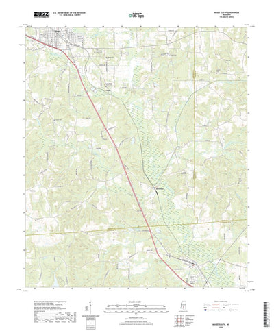 United States Geological Survey Magee South, MS (2020, 24000-Scale) digital map