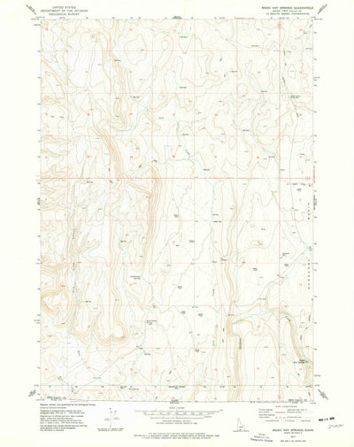 United States Geological Survey Magic Hot Springs, ID (1977, 24000-Scale) digital map
