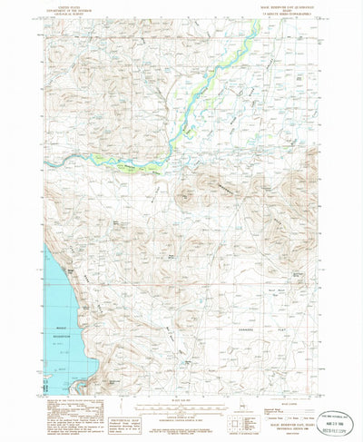 United States Geological Survey Magic Reservoir East, ID (1986, 24000-Scale) digital map