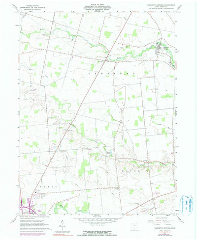 United States Geological Survey Magnetic Springs, OH (1961, 24000-Scale) digital map
