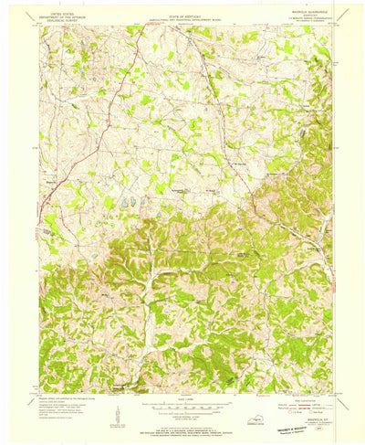 United States Geological Survey Magnolia, KY (1953, 24000-Scale) digital map