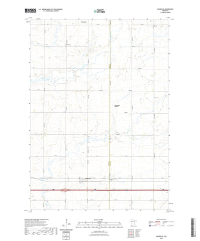 United States Geological Survey Magnolia, MN (2022, 24000-Scale) digital map