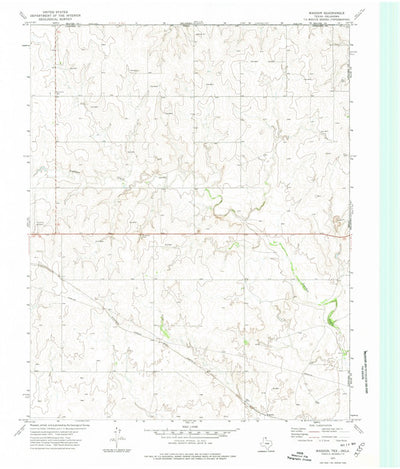 United States Geological Survey Magoun, TX-OK (1972, 24000-Scale) digital map