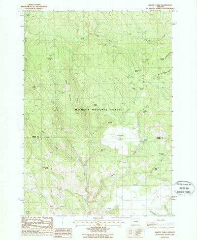 United States Geological Survey Magpie Table, OR (1988, 24000-Scale) digital map