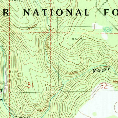United States Geological Survey Magpie Table, OR (1988, 24000-Scale) digital map