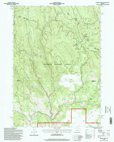United States Geological Survey Magpie Table, OR (1996, 24000-Scale) digital map