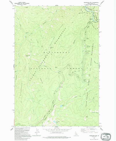 United States Geological Survey Magruder Mountain, ID (1991, 24000-Scale) digital map