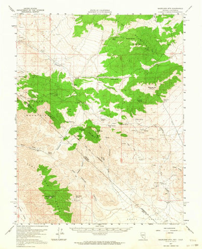 United States Geological Survey Magruder Mountain, NV-CA (1957, 62500-Scale) digital map