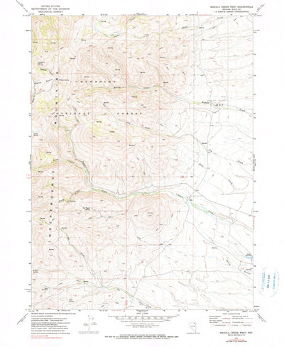 United States Geological Survey Mahala Creek West, NV (1971, 24000-Scale) digital map