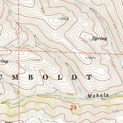 United States Geological Survey Mahala Creek West, NV (1971, 24000-Scale) digital map