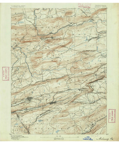 United States Geological Survey Mahanoy, PA (1892, 62500-Scale) digital map