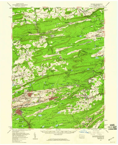 United States Geological Survey Mahanoy, PA (1955, 62500-Scale) digital map