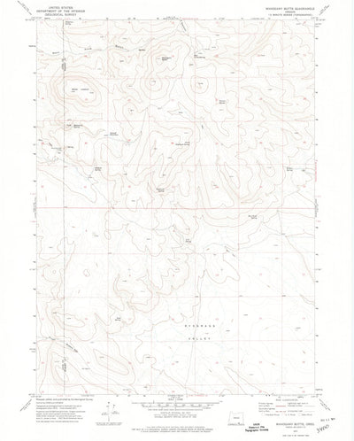 United States Geological Survey Mahogany Butte, OR (1971, 24000-Scale) digital map