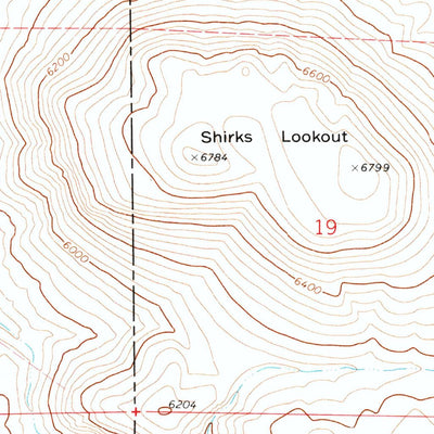United States Geological Survey Mahogany Butte, OR (1971, 24000-Scale) digital map