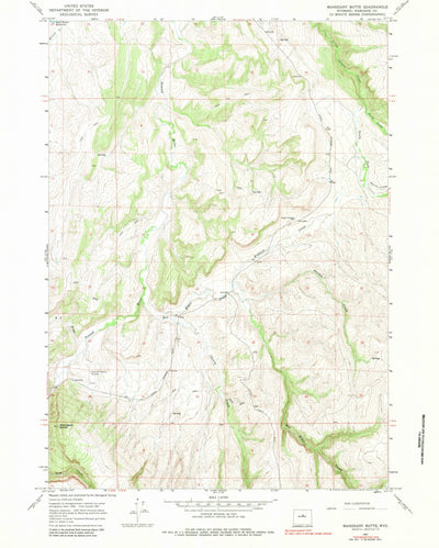 United States Geological Survey Mahogany Butte, WY (1967, 24000-Scale) digital map