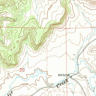 United States Geological Survey Mahogany Butte, WY (1967, 24000-Scale) digital map