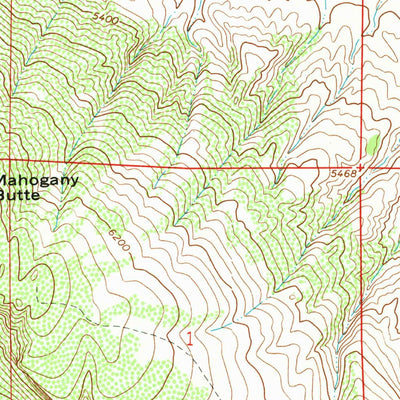 United States Geological Survey Mahogany Butte, WY (1967, 24000-Scale) digital map