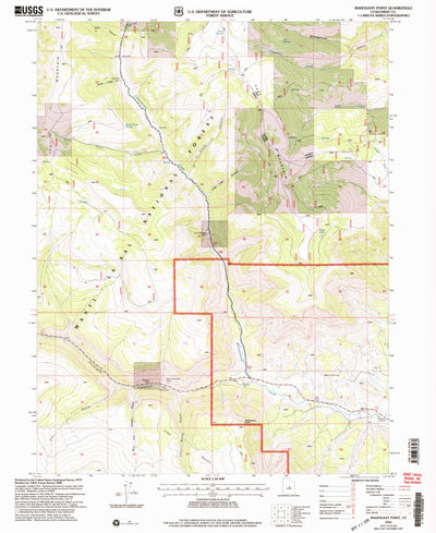 United States Geological Survey Mahogany Point, UT (2001, 24000-Scale) digital map