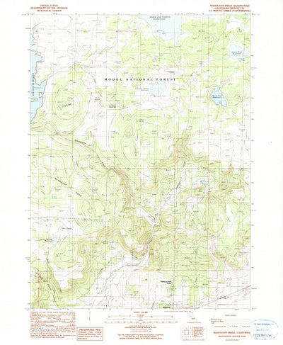 United States Geological Survey Mahogany Ridge, CA (1990, 24000-Scale) digital map
