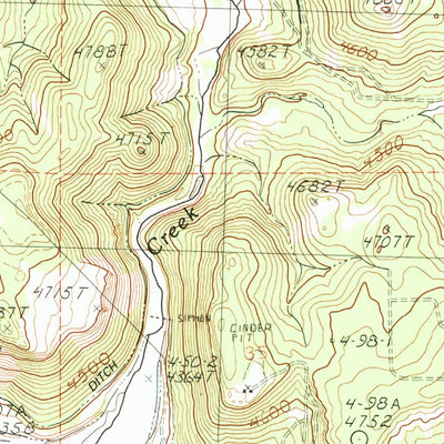 United States Geological Survey Mahogany Ridge, CA (1990, 24000-Scale) digital map