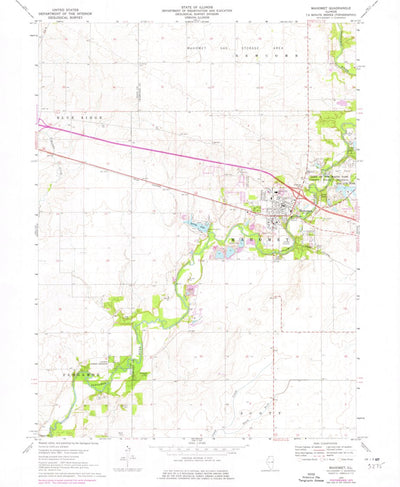 United States Geological Survey Mahomet, IL (1970, 24000-Scale) digital map