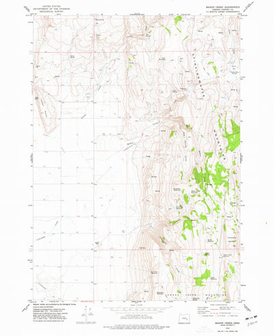 United States Geological Survey Mahon Creek, OR (1973, 24000-Scale) digital map