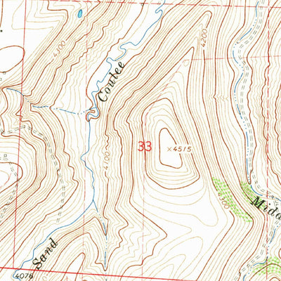 United States Geological Survey Mahoney Hill, MT (1965, 24000-Scale) digital map