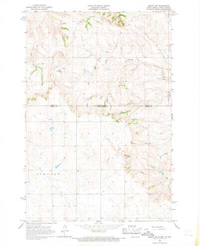 United States Geological Survey Mahto NW, SD-ND (1966, 24000-Scale) digital map