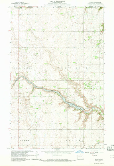 United States Geological Survey Maida, ND (1967, 24000-Scale) digital map