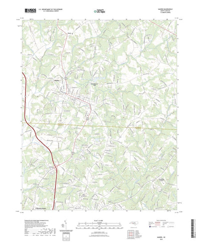 United States Geological Survey Maiden, NC (2022, 24000-Scale) digital map