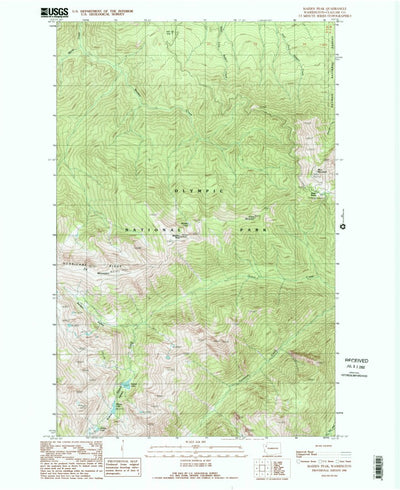 United States Geological Survey Maiden Peak, WA (1990, 24000-Scale) digital map
