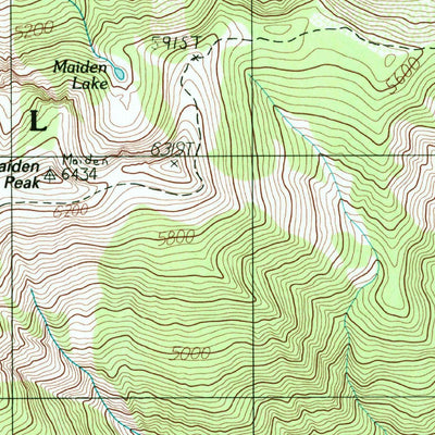 United States Geological Survey Maiden Peak, WA (1990, 24000-Scale) digital map