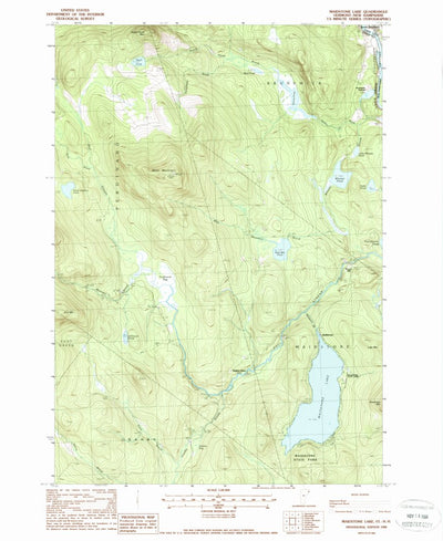 United States Geological Survey Maidstone Lake, VT-NH (1988, 24000-Scale) digital map