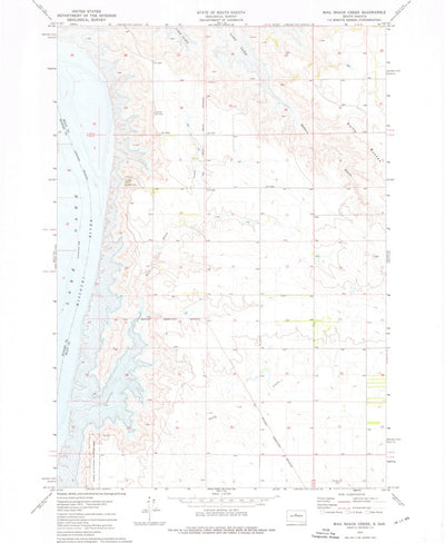 United States Geological Survey Mail Shack Creek, SD (1973, 24000-Scale) digital map