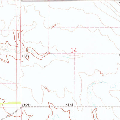 United States Geological Survey Mail Shack Creek, SD (1973, 24000-Scale) digital map