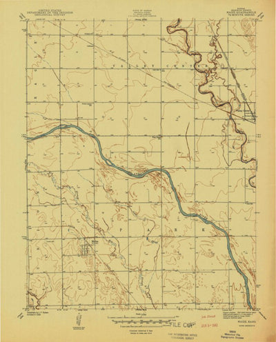United States Geological Survey Maize, KS (1941, 31680-Scale) digital map