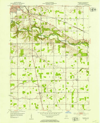 United States Geological Survey Majenica, IN (1952, 24000-Scale) digital map