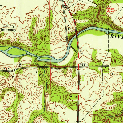 United States Geological Survey Majenica, IN (1952, 24000-Scale) digital map
