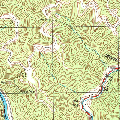 United States Geological Survey Majestic, KY-WV-VA (2001, 24000-Scale) digital map