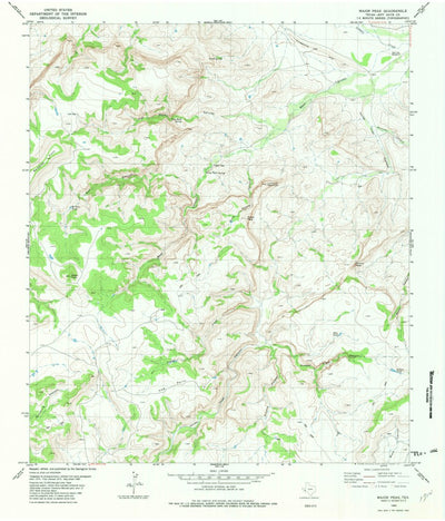 United States Geological Survey Major Peak, TX (1980, 24000-Scale) digital map