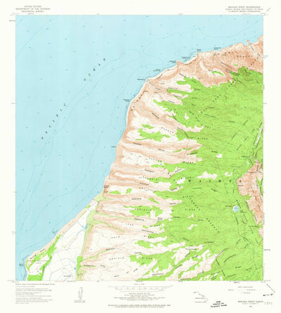United States Geological Survey Makaha Point, HI (1965, 24000-Scale) digital map