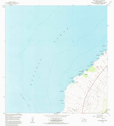 United States Geological Survey Makalawena, HI (1982, 24000-Scale) digital map