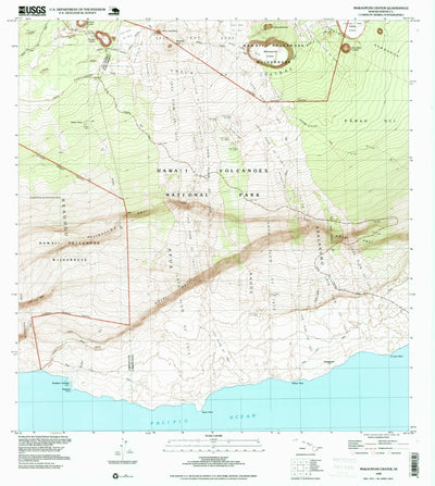 United States Geological Survey Makaopuhi Crater, HI (1995, 24000-Scale) digital map