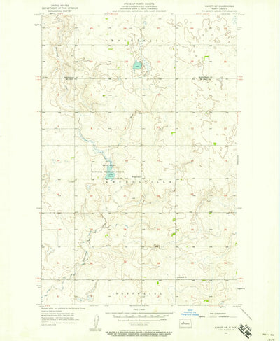 United States Geological Survey Makoti SW, ND (1956, 24000-Scale) digital map