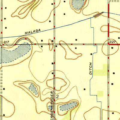 United States Geological Survey Malaga, CA (1947, 24000-Scale) digital map