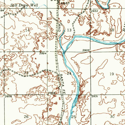 United States Geological Survey Malaga, NM-TX (1945, 62500-Scale) digital map