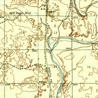 United States Geological Survey Malaga, NM-TX (1946, 62500-Scale) digital map